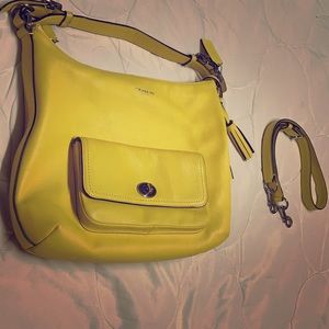 Yellow coach bag